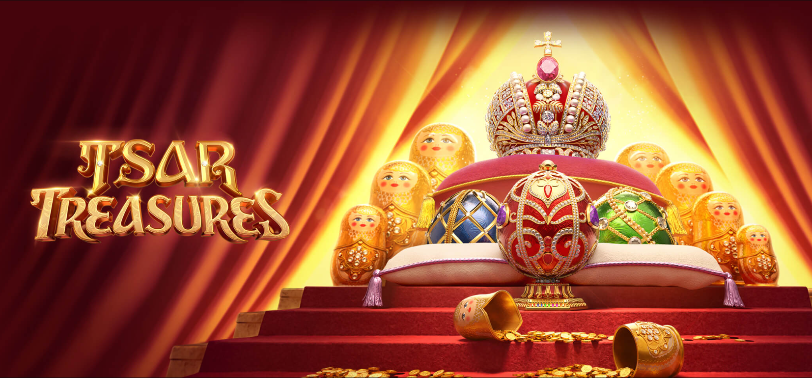 símbolos Tsar Treasures, linhas de pagamento, slots de cassino